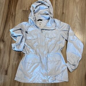 Women's Mountain Hardwear Nylon 4 Pocket Windbreaker Jacket. Size MED Grey